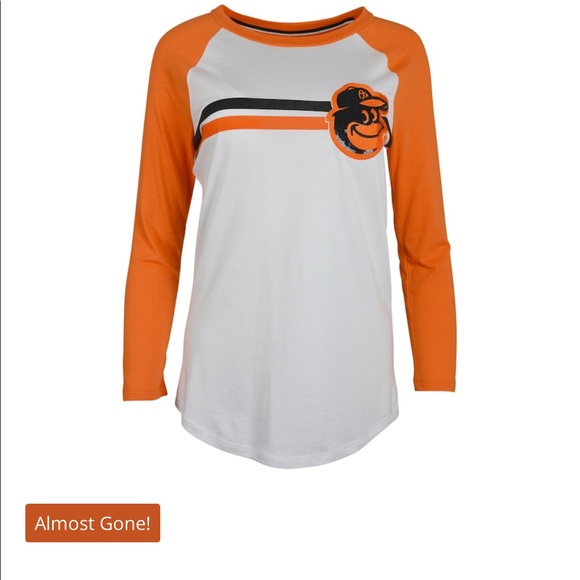 NWT! VS PINK ORIOLES BLING 3/4 RAGLAN BASEBALL TEE - Picture 2 of 7